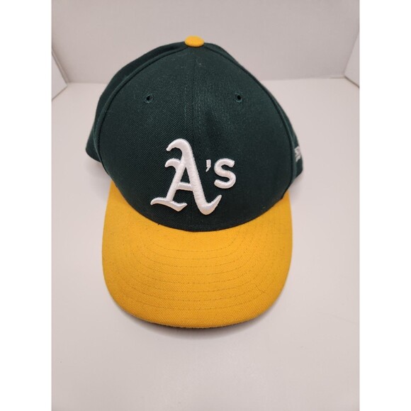 New Era Oakland A's Hat Cap Fitted Men's 7 1/8 MLB Baseball Green 59Fifty - Picture 1 of 5